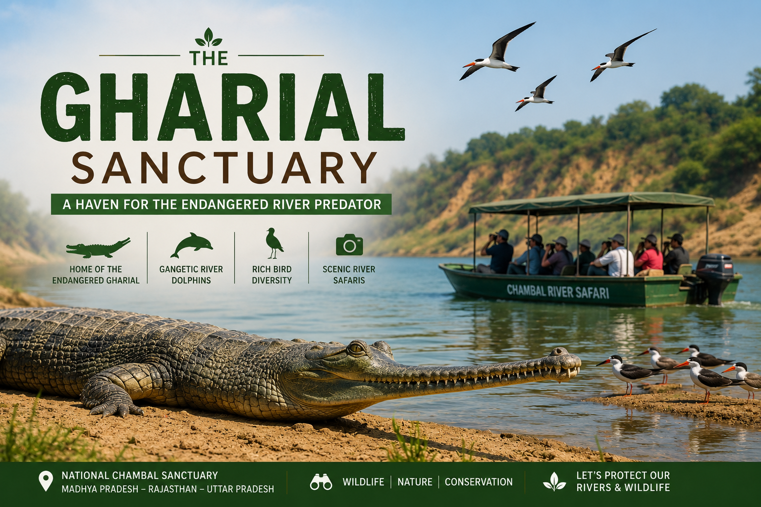 The Gharial Sanctuary – Discover India's Haven for the Endangered River Predator