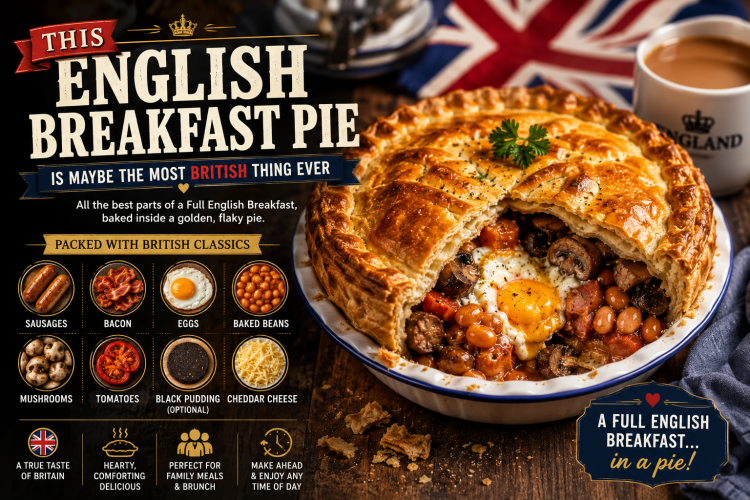 This English breakfast pie is maybe the most British thing ever
