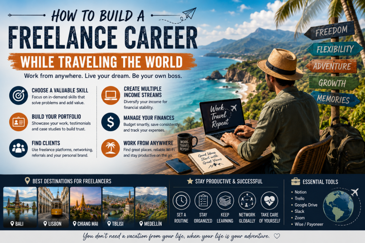 How to built a freelance career while traveling the world