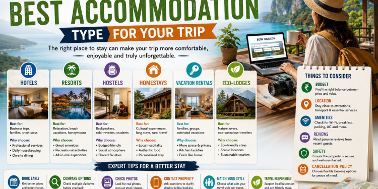 Tips: Choosing the best accommodation type for your trip