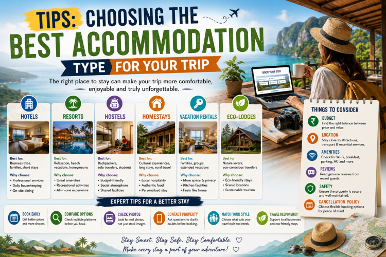 Tips: Choosing the best accommodation type for your trip