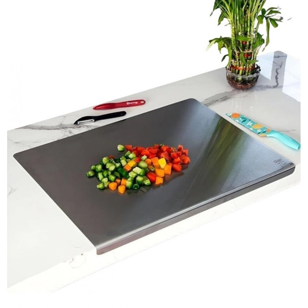 Generic Stainless Steel Chopping Board (Silver) - Image 5