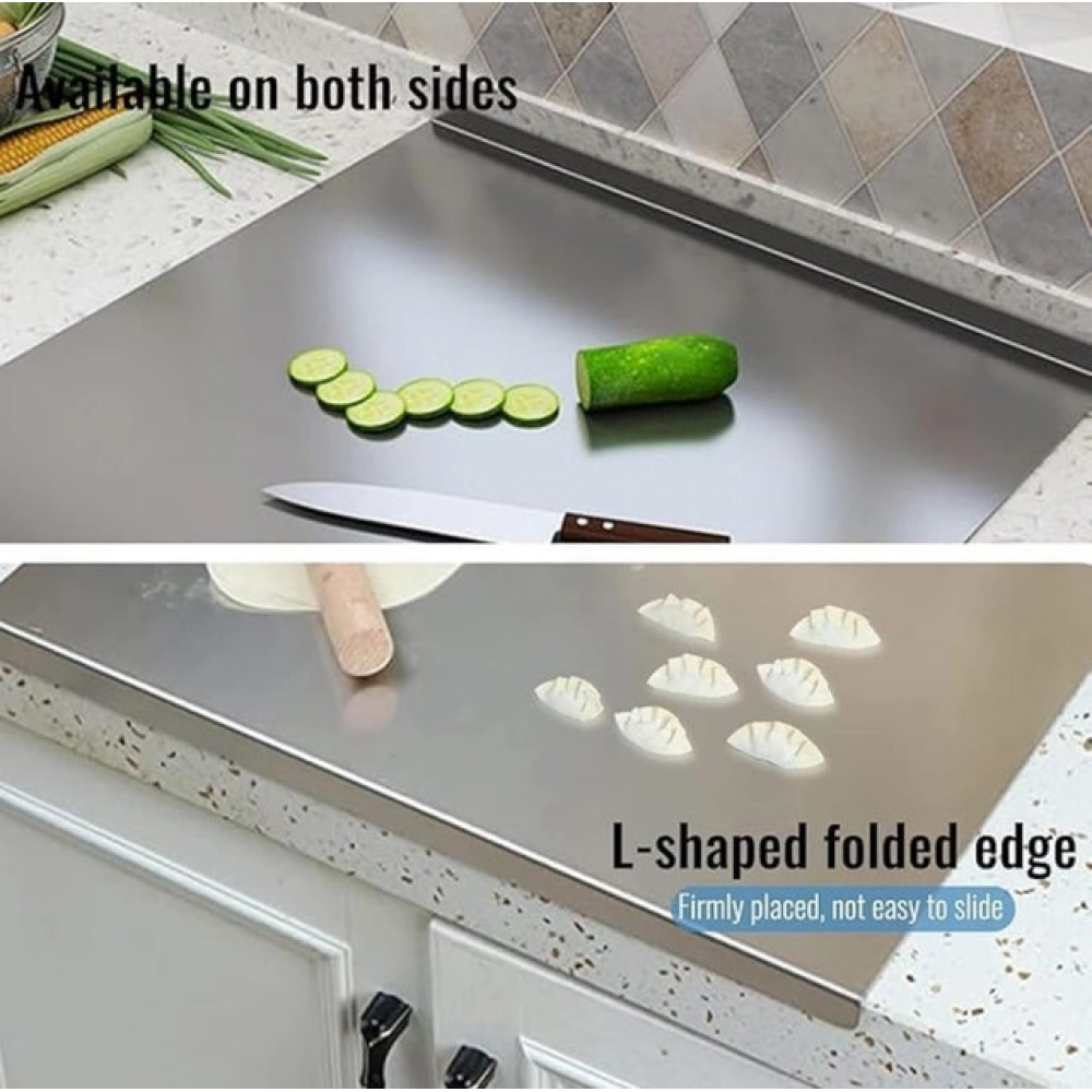 Generic Stainless Steel Chopping Board (Silver) - Image 2