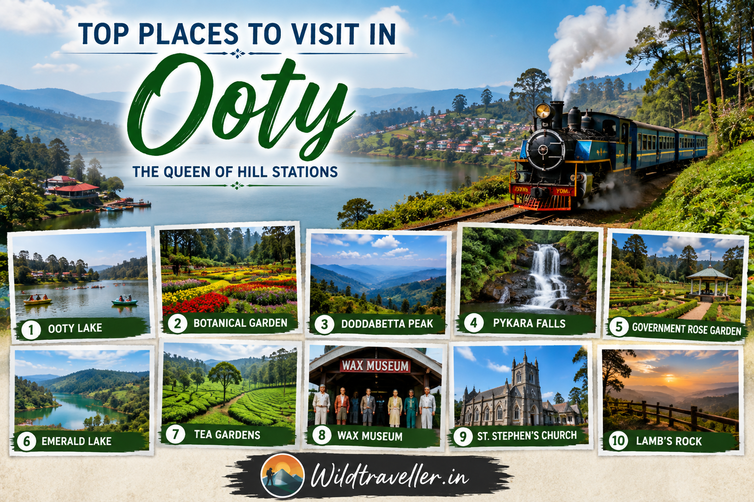 Top Places to Visit in Ooty
